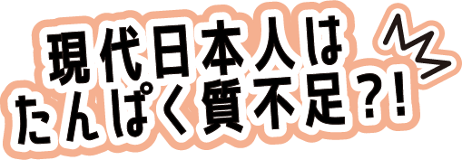 現代日本人はたんぱく質不足？！